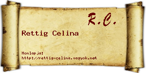 Rettig Celina névjegykártya
